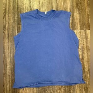 Free People Movement Oversized Blue Sleeveless Top Small